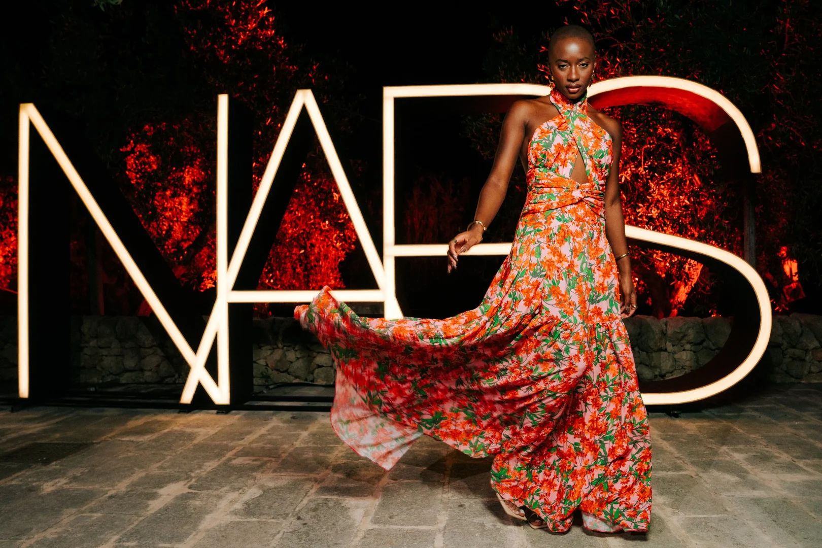 NARS neon sign — Afterglow event in Puglia